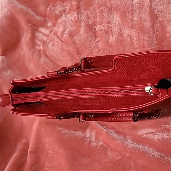 Olivia + Joy Red Satchel Purse - Picture 13 of 14